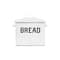 Hello Honey® 13.5" Enameled Metal Distressed White Bread Box with Lid